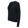 Navy - Side - Henbury Womens-Ladies Lightweight V Neck Cardigan