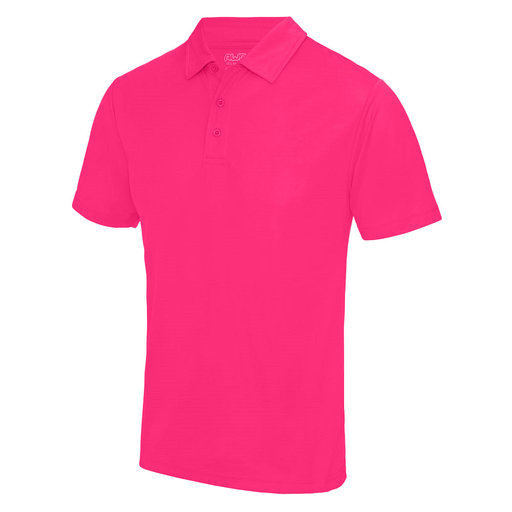Hot Pink - Side - AWDis Cool Childrens-Kids Cool Polo Shirt