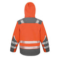 Fluorescent Orange - Back - Result Mens Safe-Guard Dynamic Softshell Hi-Vis Jacket