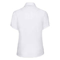 White - Back - Russell Collection Womens-Ladies Ultimate Short-Sleeved Shirt