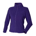 Purple - Front - Henbury Womens-Ladies Microfleece Jacket