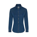 Dark Blue - Front - So Denim Womens-Ladies Lucy Denim Shirt