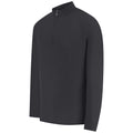 Black - Lifestyle - Henbury Mens Zip Neck Top