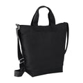 Black - Front - Bagbase Canvas Shoulder Bag