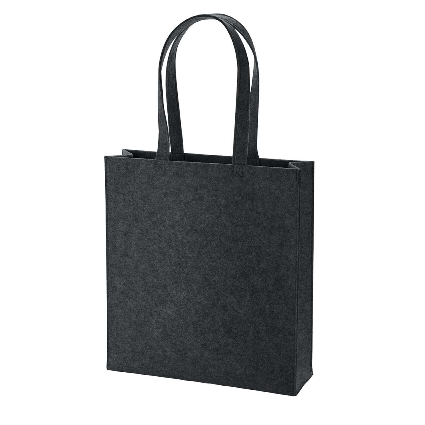 Charcoal Melange - Back - Bagbase Felt Tote Bag