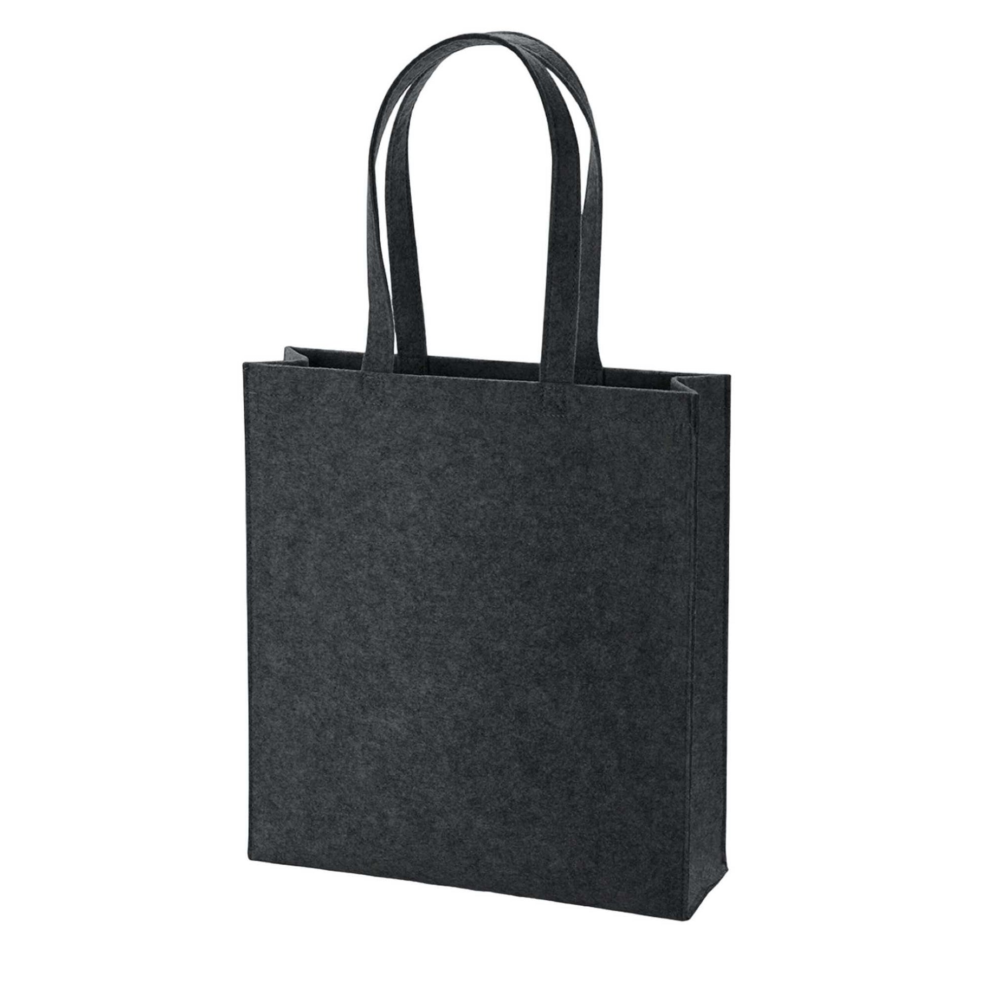 Charcoal Melange - Back - Bagbase Felt Tote Bag