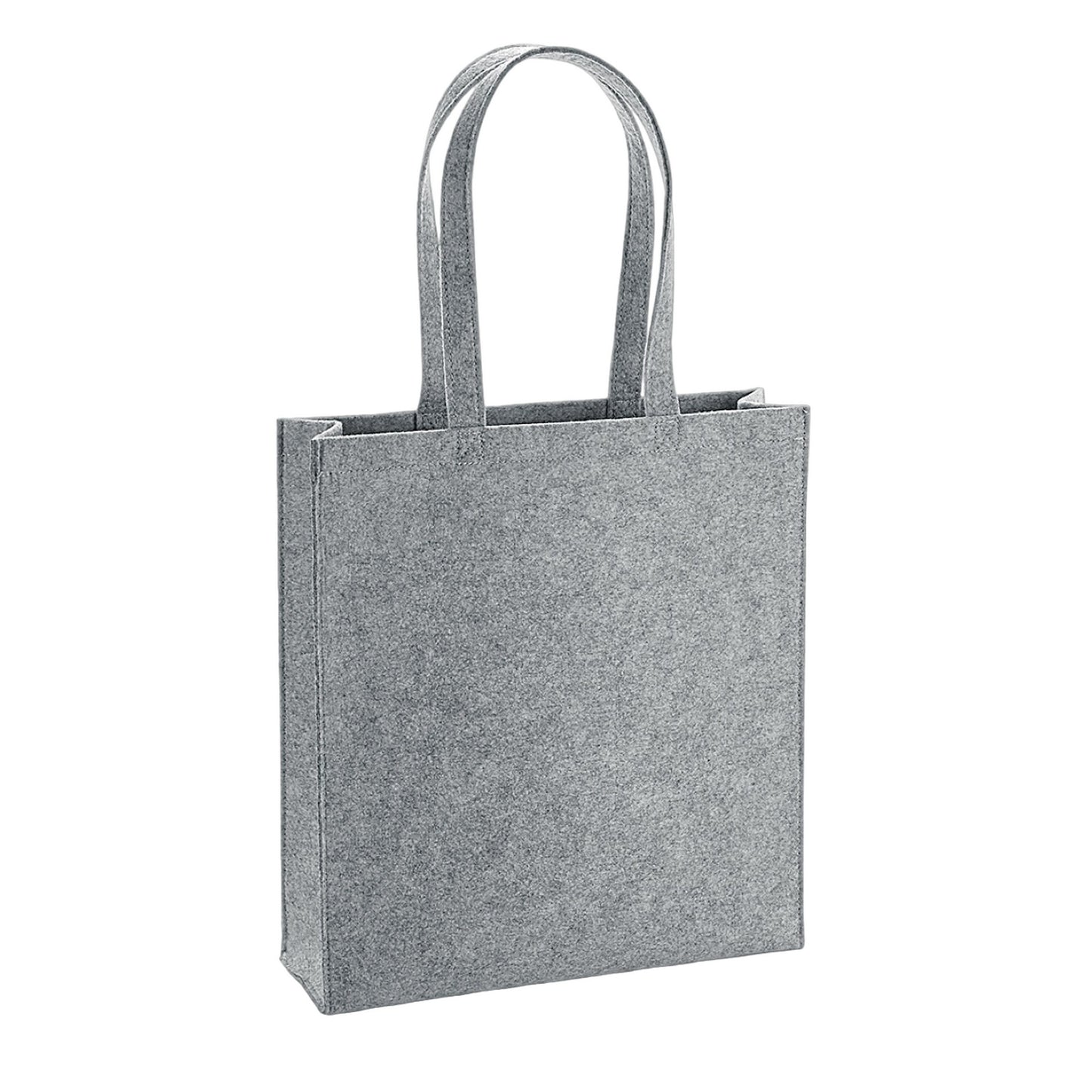 Grey Melange - Front - Bagbase Felt Tote Bag