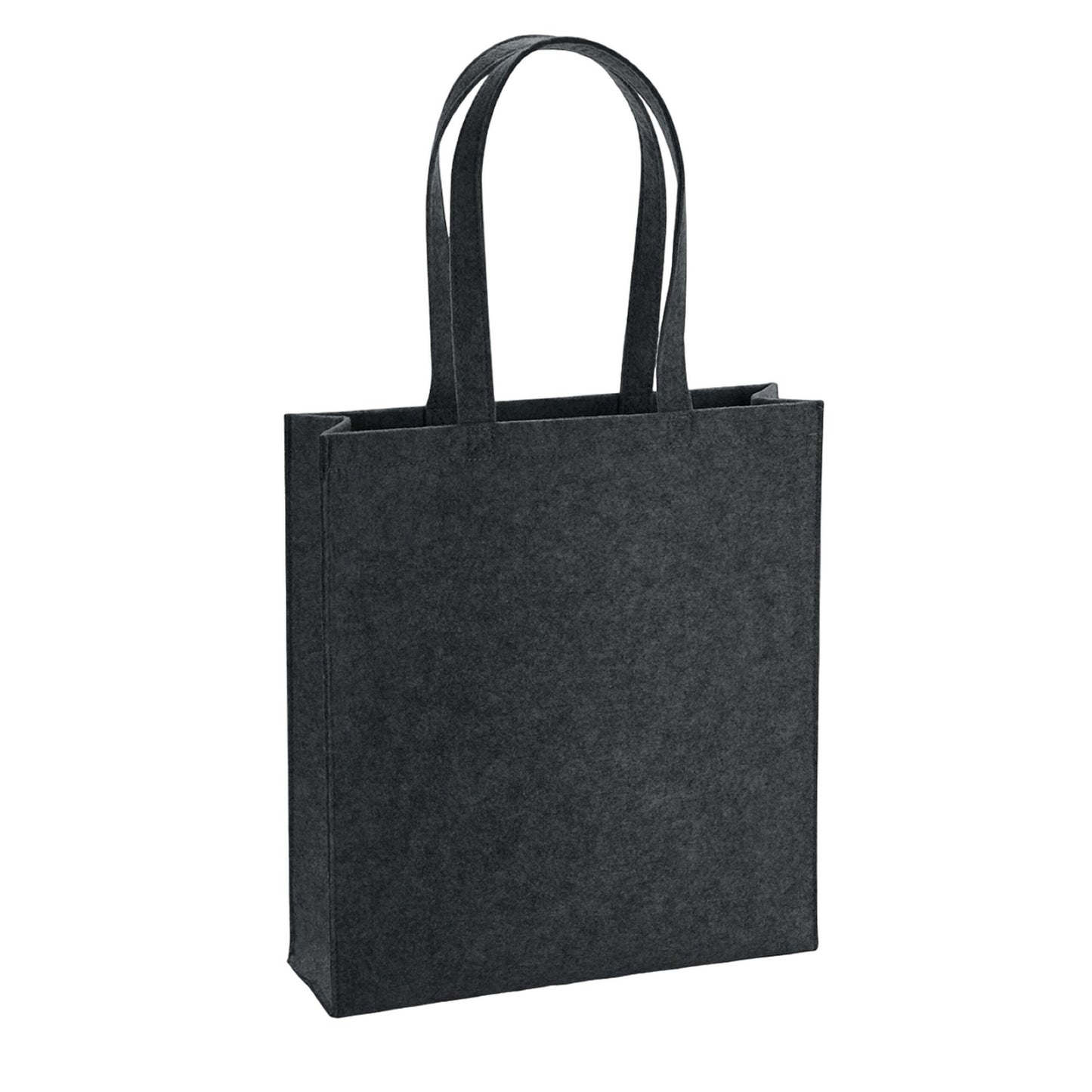 Charcoal Melange - Front - Bagbase Felt Tote Bag