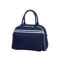 French Navy-White - Front - Bagbase Retro Bowling Bag
