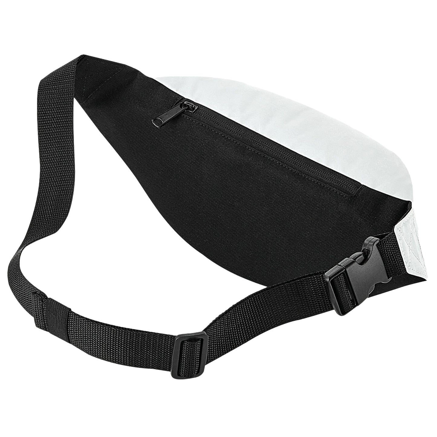 Silver - Back - Bagbase Reflective Waist Bag