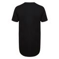 Black - Back - SF Men Mens Dipped Hem Longline T-Shirt