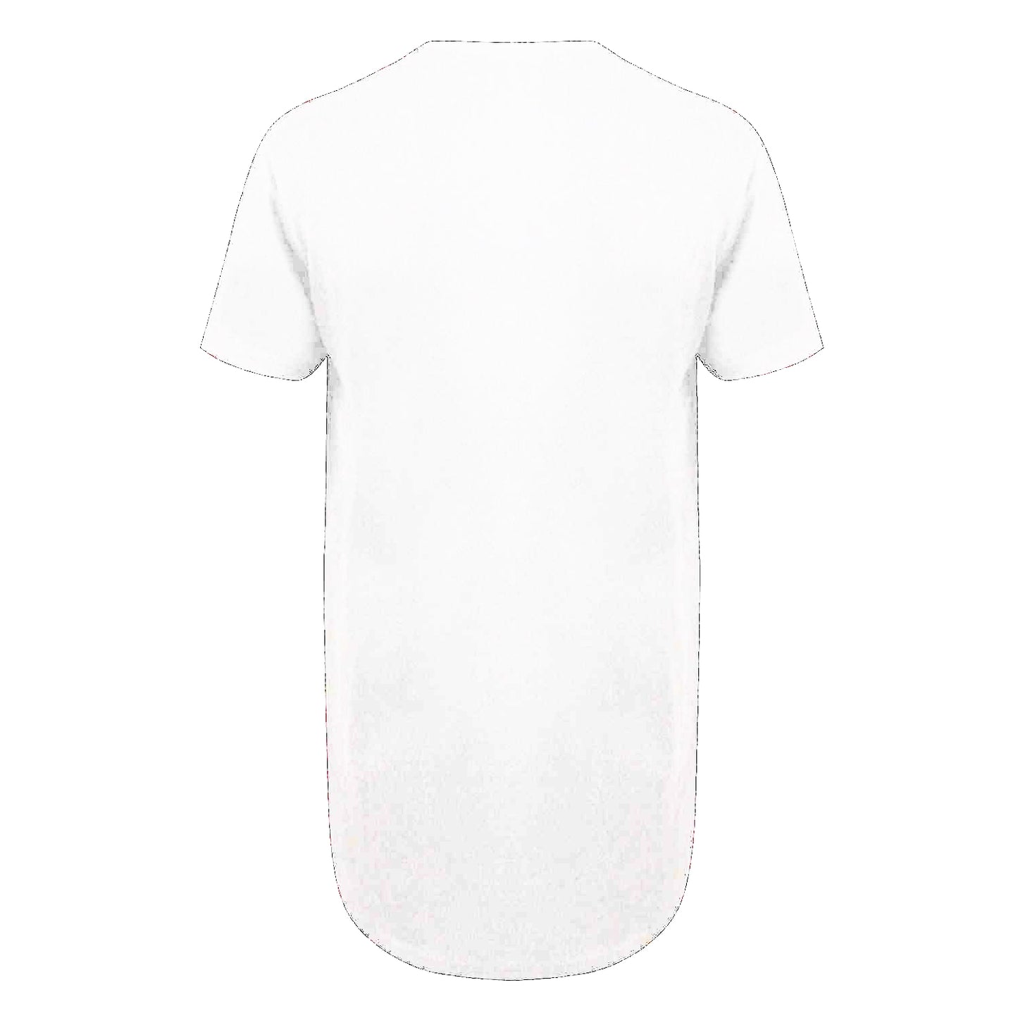 White - Back - SF Men Mens Dipped Hem Longline T-Shirt