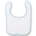 White-Pale Blue - Front - Larkwood Terrycloth Contrast Bib