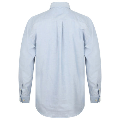 Blue - Back - Henbury Mens Classic Oxford Long-Sleeved Formal Shirt