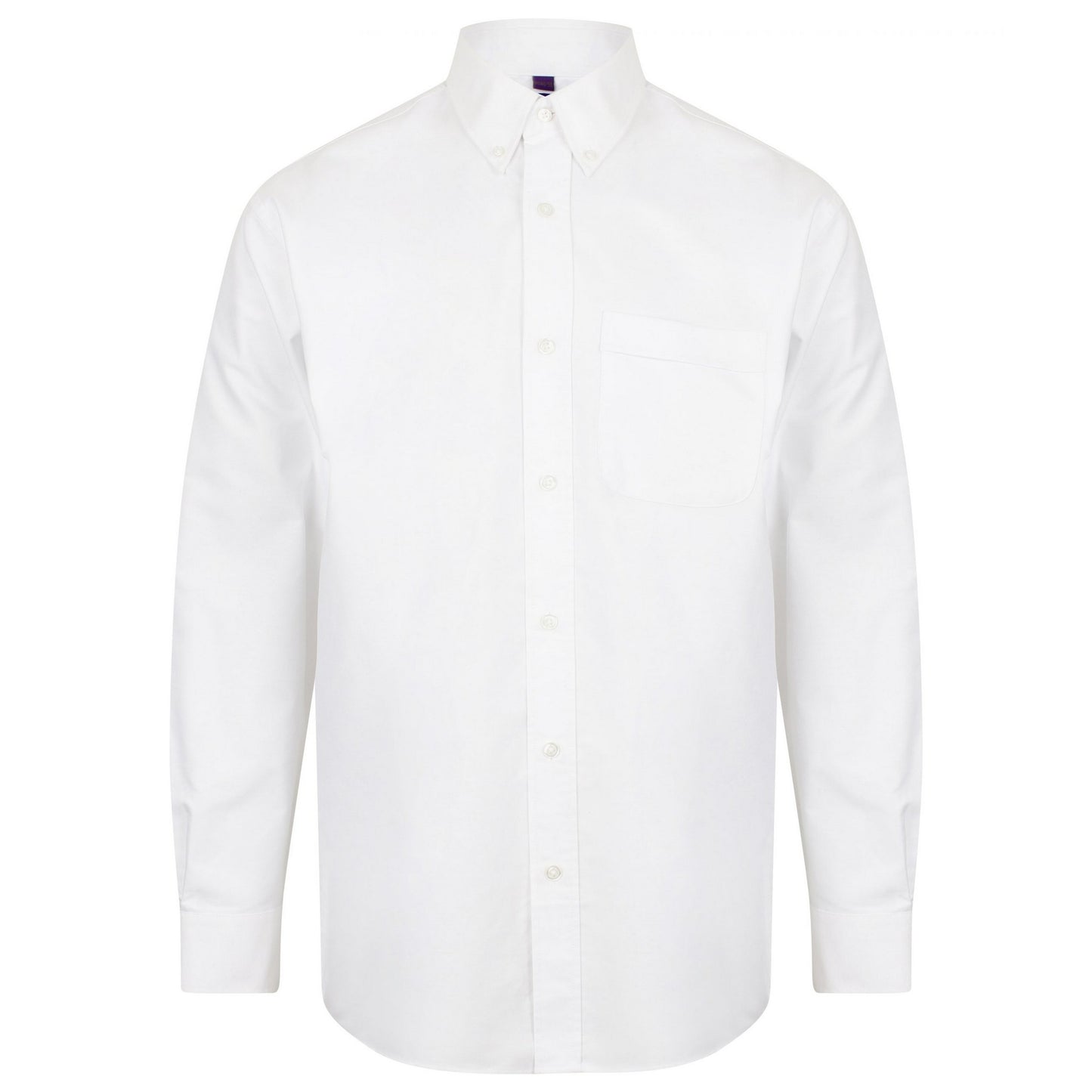 White - Front - Henbury Mens Classic Oxford Long-Sleeved Formal Shirt