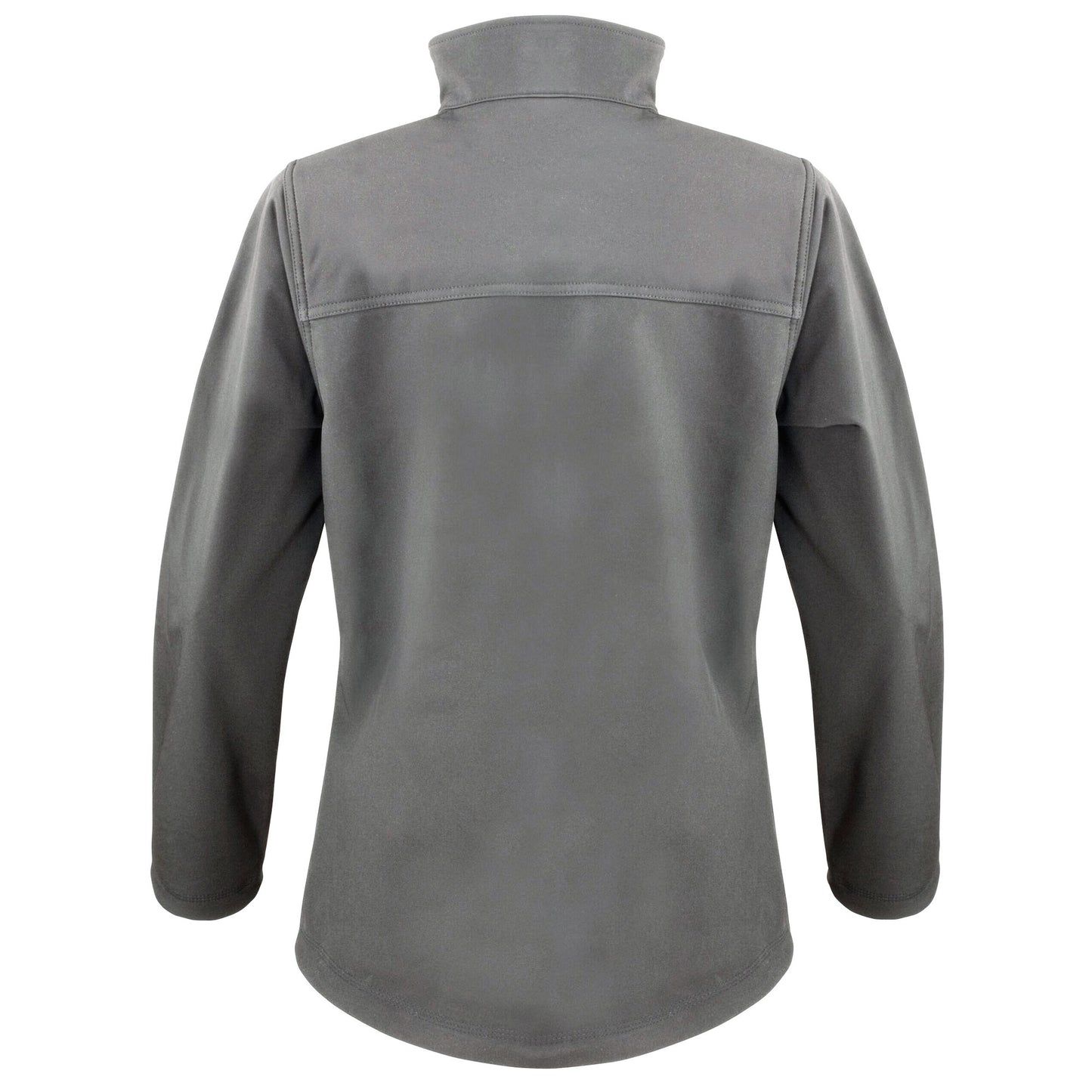 Grey - Back - Result Womens-Ladies Classic Softshell Soft Shell Jacket