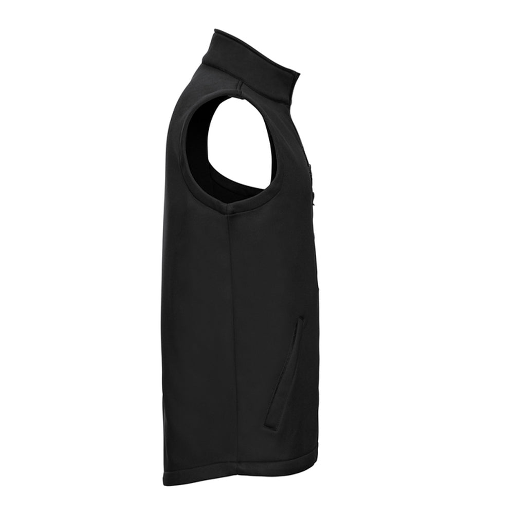 Black - Side - Russell Mens Smart Softshell Gilet