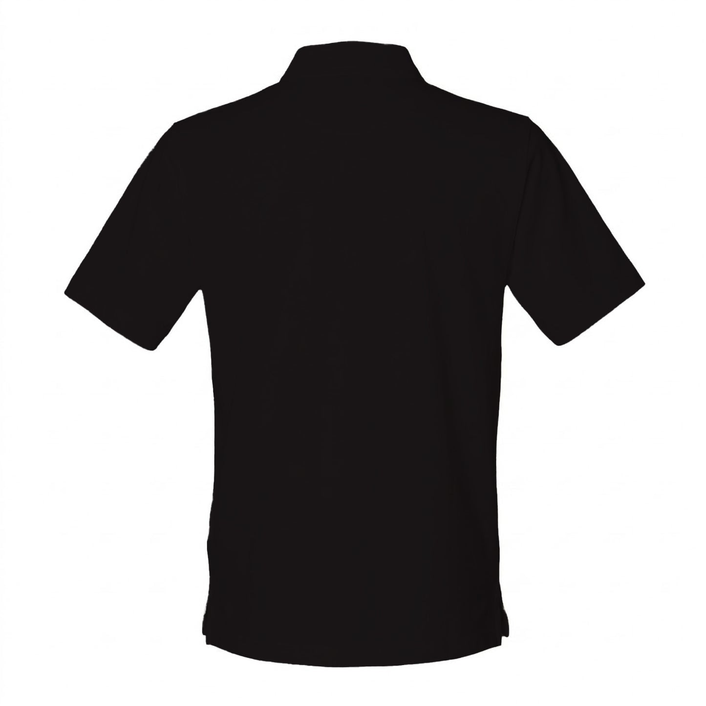 Black - Back - Henbury Mens Classic Cotton Pique Heavy Polo Shirt