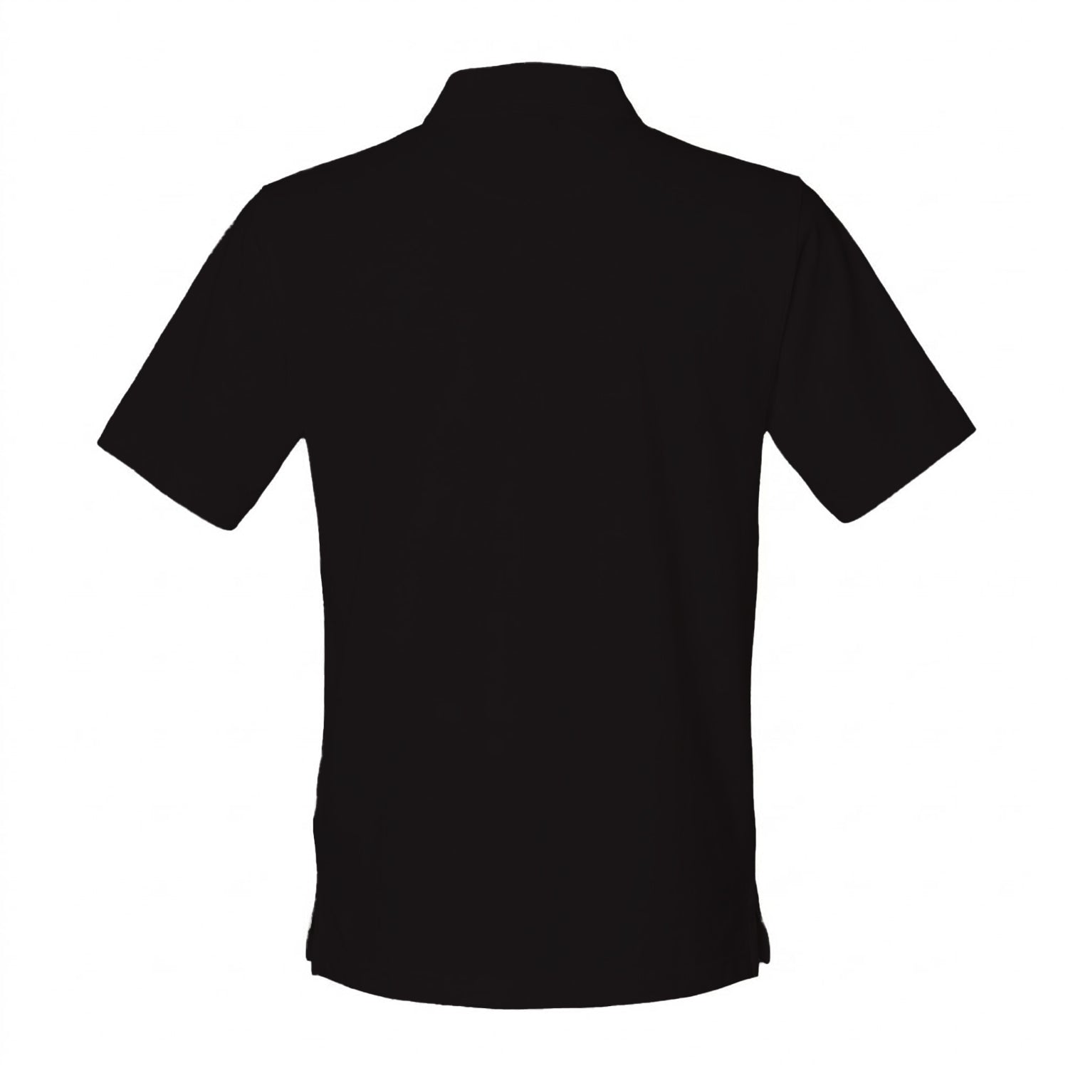 Black - Back - Henbury Mens Classic Cotton Pique Heavy Polo Shirt