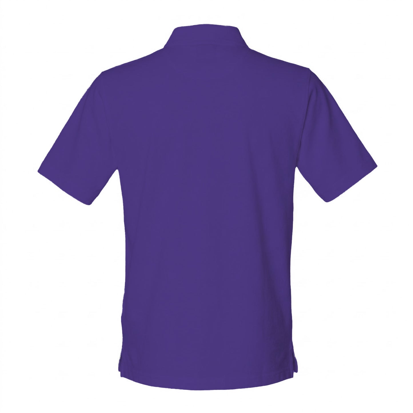 Purple - Back - Henbury Mens Classic Cotton Pique Heavy Polo Shirt