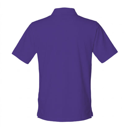 Purple - Back - Henbury Mens Classic Cotton Pique Heavy Polo Shirt