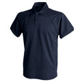Navy - Front - Finden & Hales Mens Piped Performance Polo Shirt
