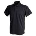 Black - Front - Finden & Hales Mens Piped Performance Polo Shirt