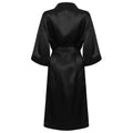 Black - Back - Towel City Womens-Ladies Satin Robe
