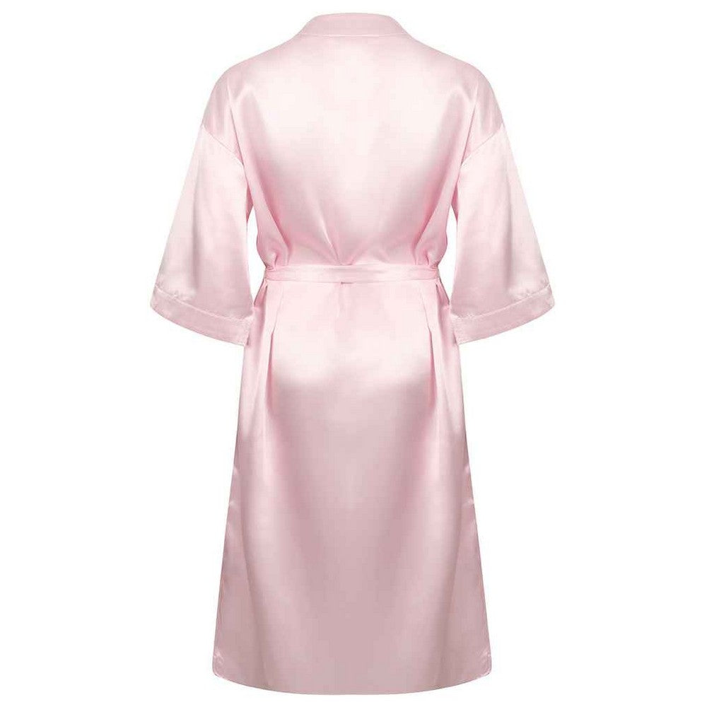 Light Pink - Back - Towel City Womens-Ladies Satin Robe