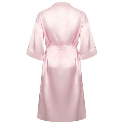 Light Pink - Back - Towel City Womens-Ladies Satin Robe