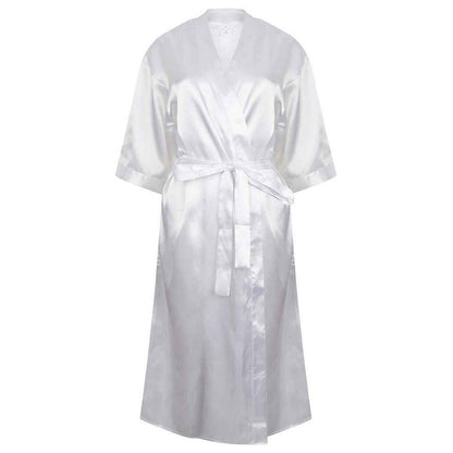 White - Front - Towel City Womens-Ladies Satin Robe