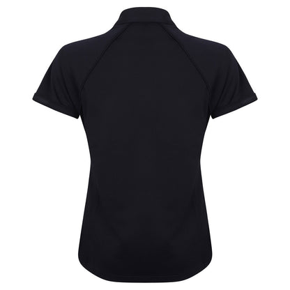 Navy - Back - Finden & Hales Womens-Ladies Piped Polo Shirt
