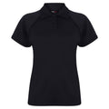 Navy - Front - Finden & Hales Womens-Ladies Piped Polo Shirt