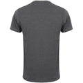 Heather Charcoal - Back - Skinni Fit Mens Feel Good Heather Stretch T-Shirt