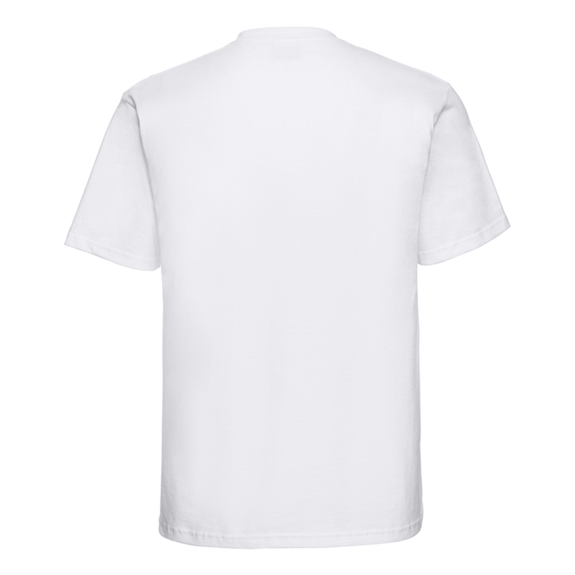 White - Back - Russell Mens Classic Ringspun Cotton T-Shirt