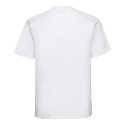 White - Back - Russell Mens Classic Ringspun Cotton T-Shirt