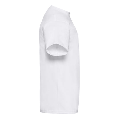 White - Side - Russell Mens Classic Ringspun Cotton T-Shirt