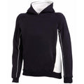 Navy-White - Front - Finden & Hales Childrens-Kids Contrast Hoodie