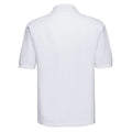 White - Back - Russell Mens Polycotton Pique Polo Shirt