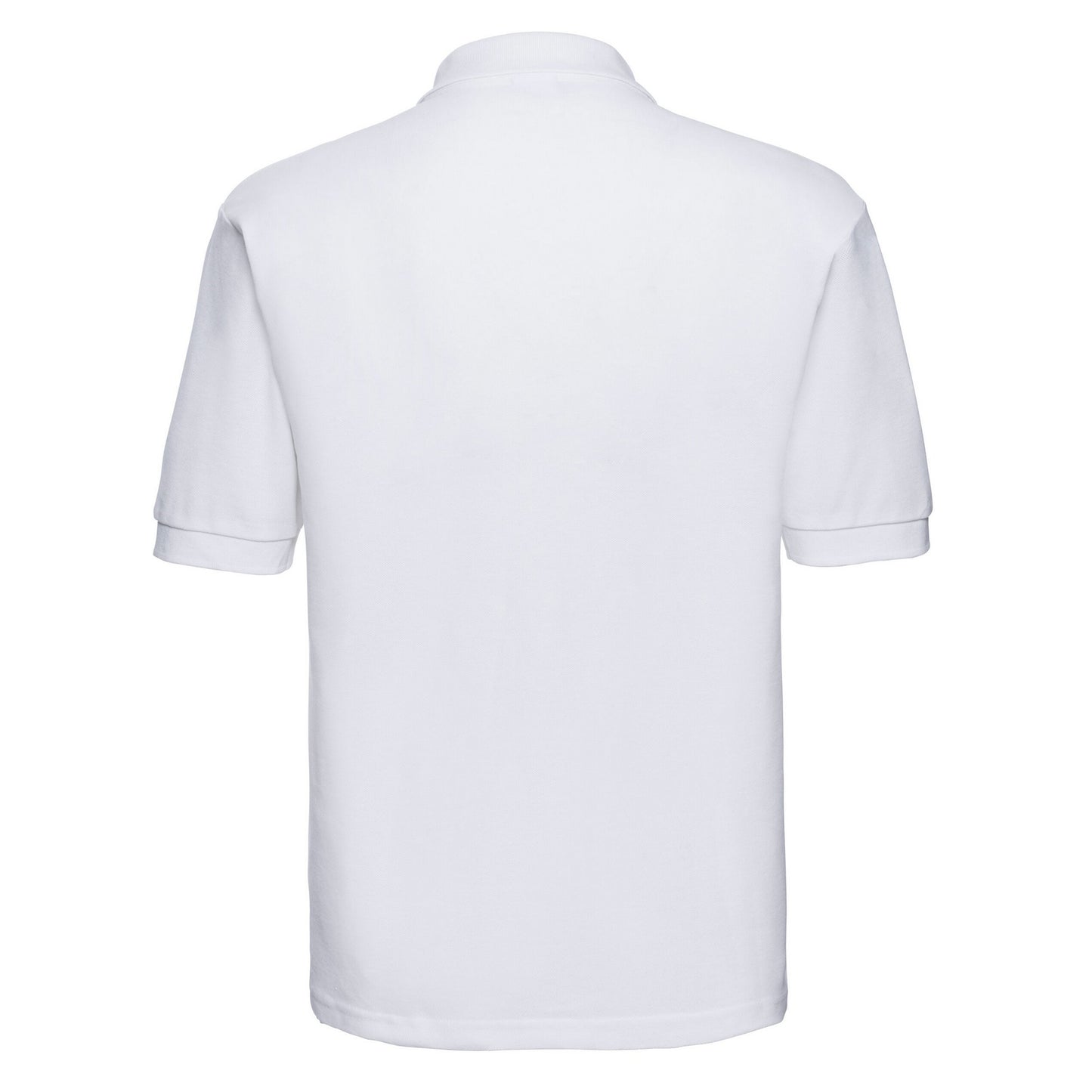 White - Back - Russell Mens Polycotton Pique Polo Shirt