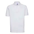 White - Front - Russell Mens Classic Cotton Pique Polo Shirt