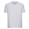 White - Front - Russell Mens Ultimate Cotton Pique Polo Shirt