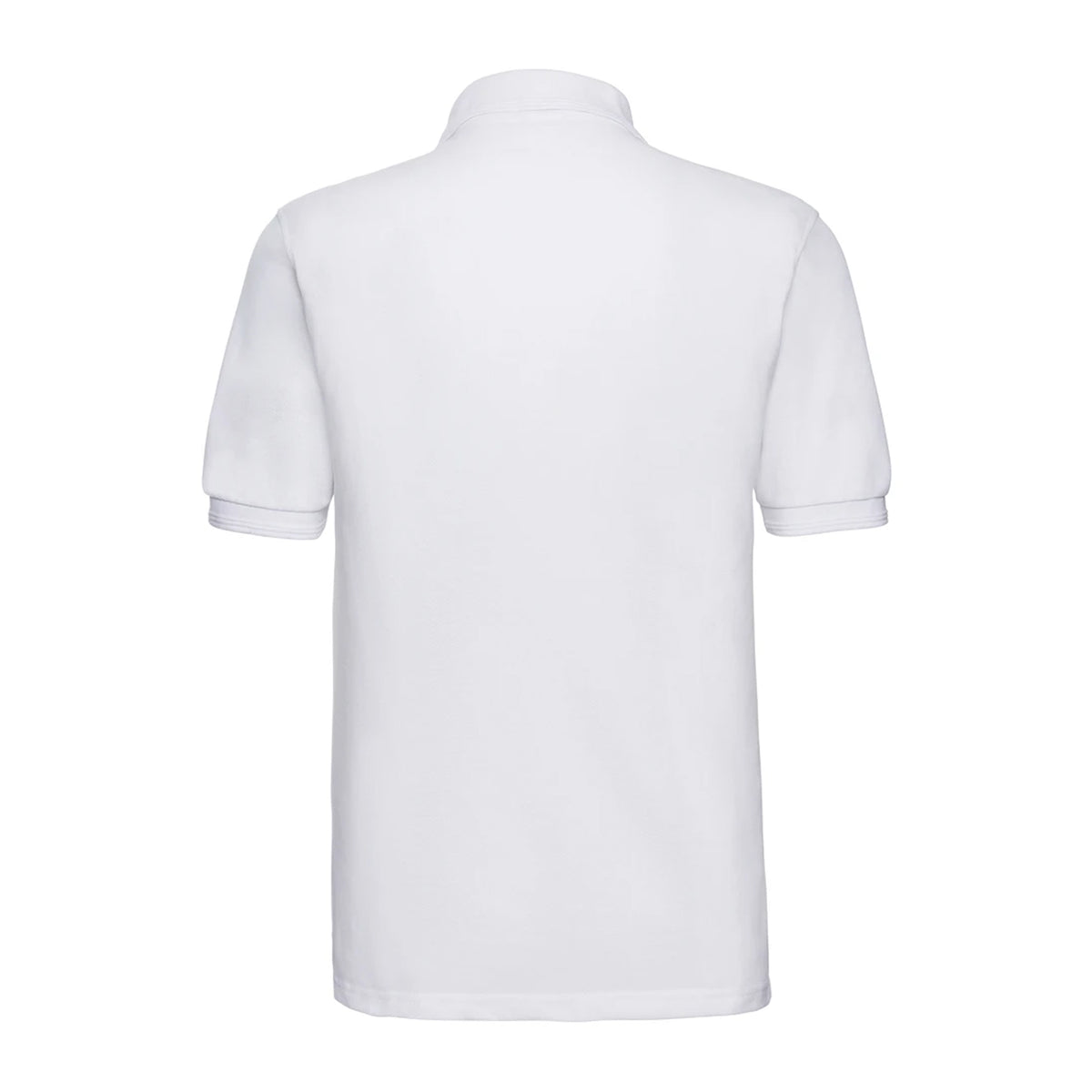 White - Back - Russell Mens Polycotton Pique Hardwearing Polo Shirt