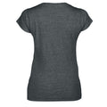 Dark Heather - Back - Gildan Womens-Ladies Softstyle Heather V Neck T-Shirt