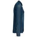 Blue Jean - Side - Kariban Mens Denim Long-Sleeved Shirt