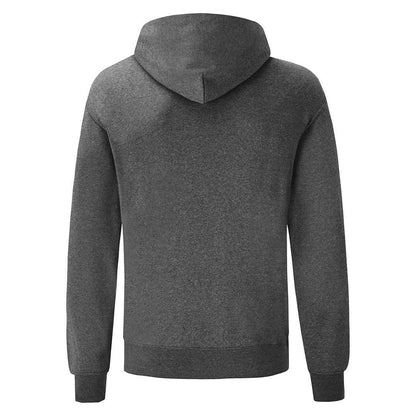 Dark Heather - Back - Fruit of the Loom Mens Classic Heather Hoodie