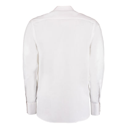 White - Back - Kustom Kit Mens City Long-Sleeved Formal Shirt