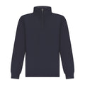 Navy - Front - Finden & Hales Childrens-Kids Quarter Zip Track Top