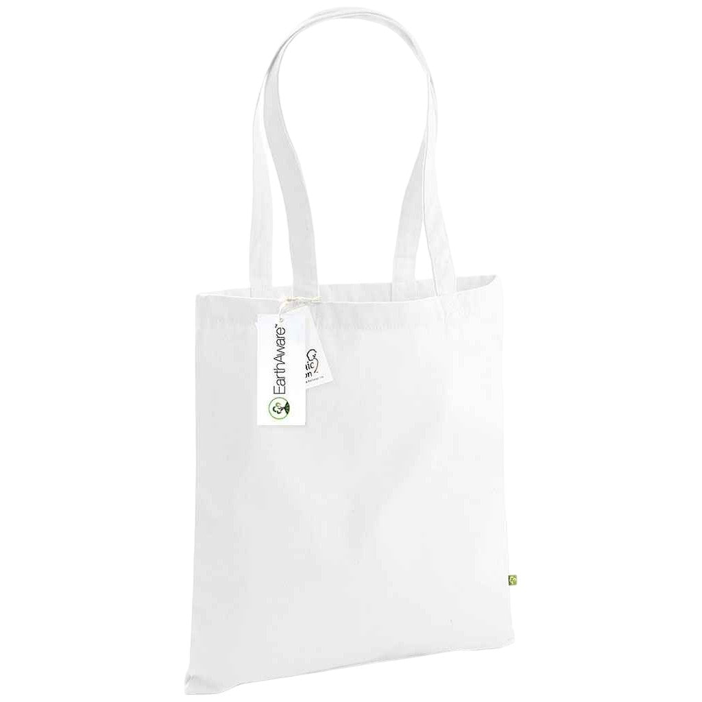 White - Front - Westford Mill EarthAware Organic Shopper Bag