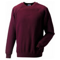 Burgundy - Front - Russell Mens Spotshield Raglan Sweatshirt